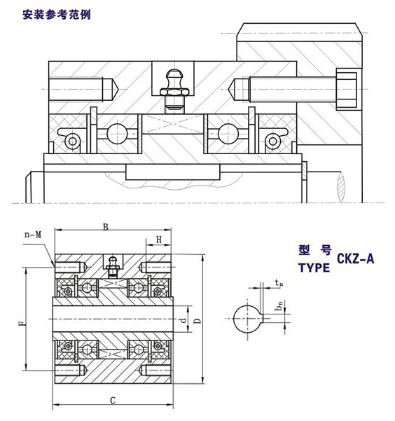 CKZ-A超越單向離合器結構圖